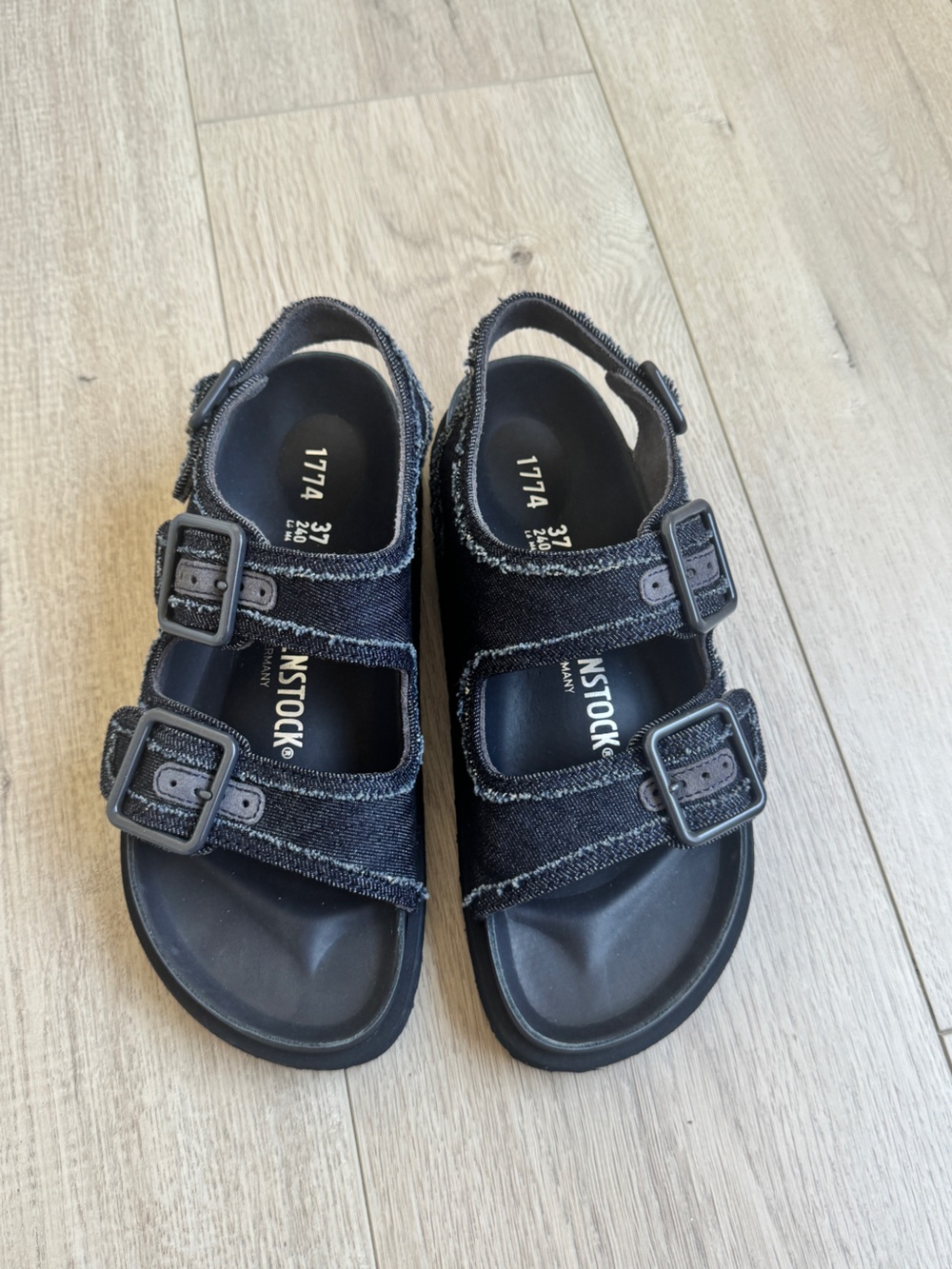 Birkenstock Milano Stone-washed Denim Sandal